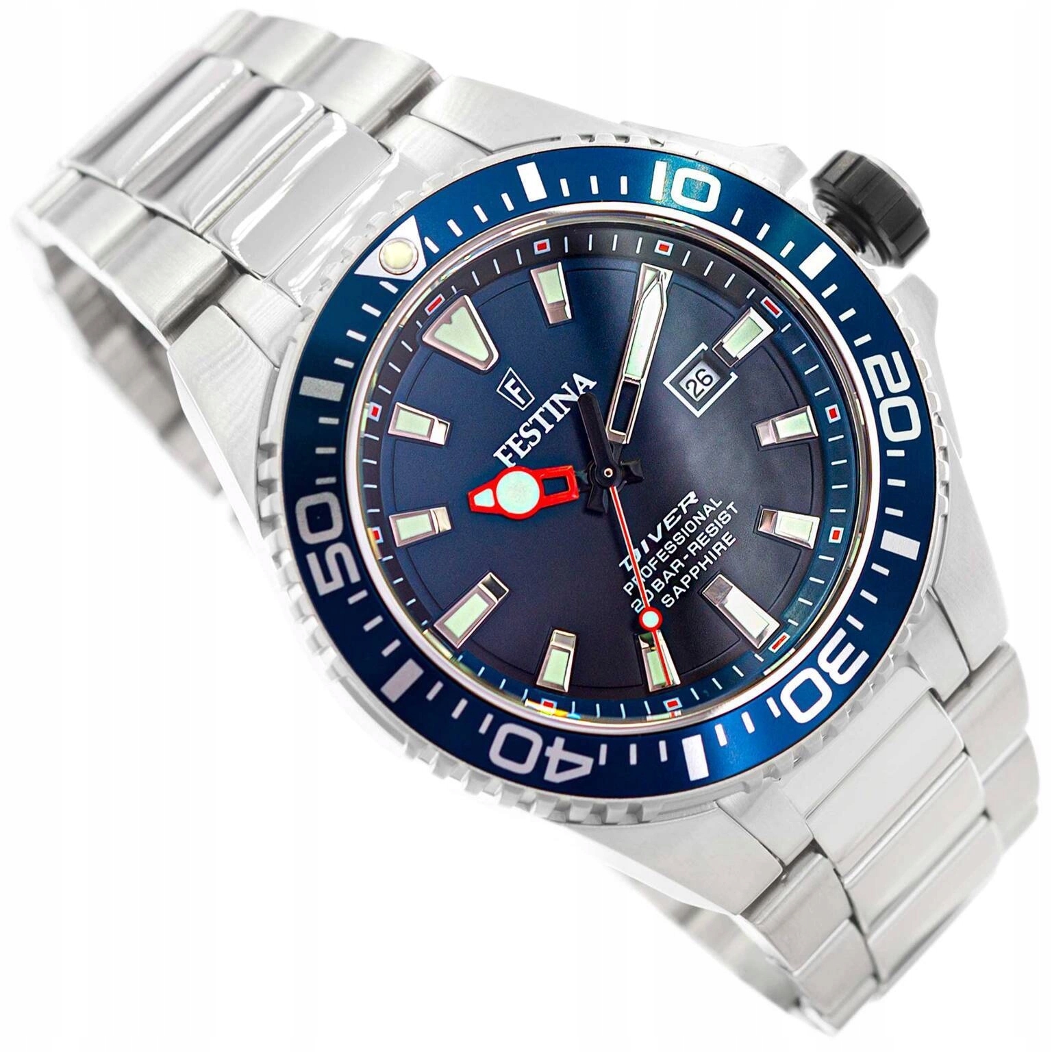 Pánské Hodinky Festina F20663/1 Diver Professional Na Náramku Potápěče