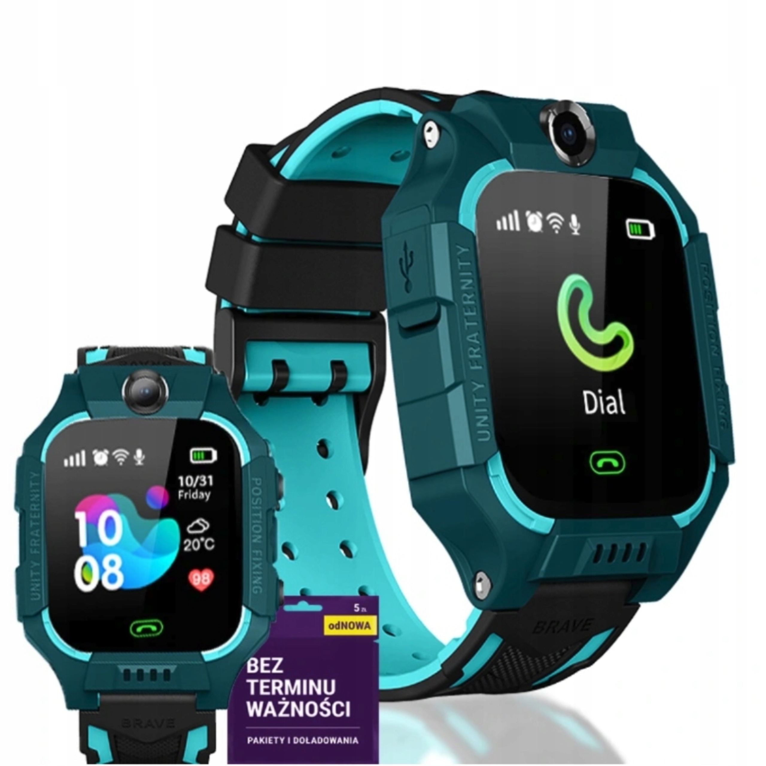 SMARTWATCH ZEGAREK SMARTBAND DLA DZIECI LOKALIZATOR GPS KARTA SIM
