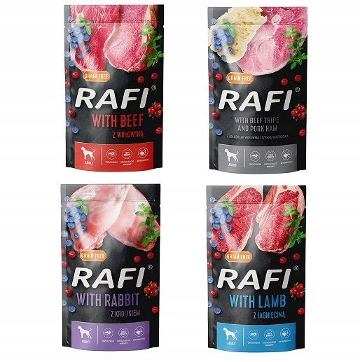 Levně Rafi sáčky Vlhké krmivo mix chutí 12x500 g