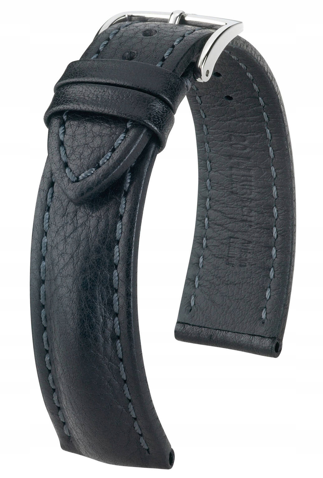 Černý Kožený Měkký Řemínek Pro Hodinky 22 mm Hirsch Lucca 04902050-2-22
