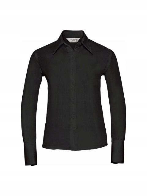 Dámská košile s dlouhým rukávem bez žehlení Russell Černá Xs