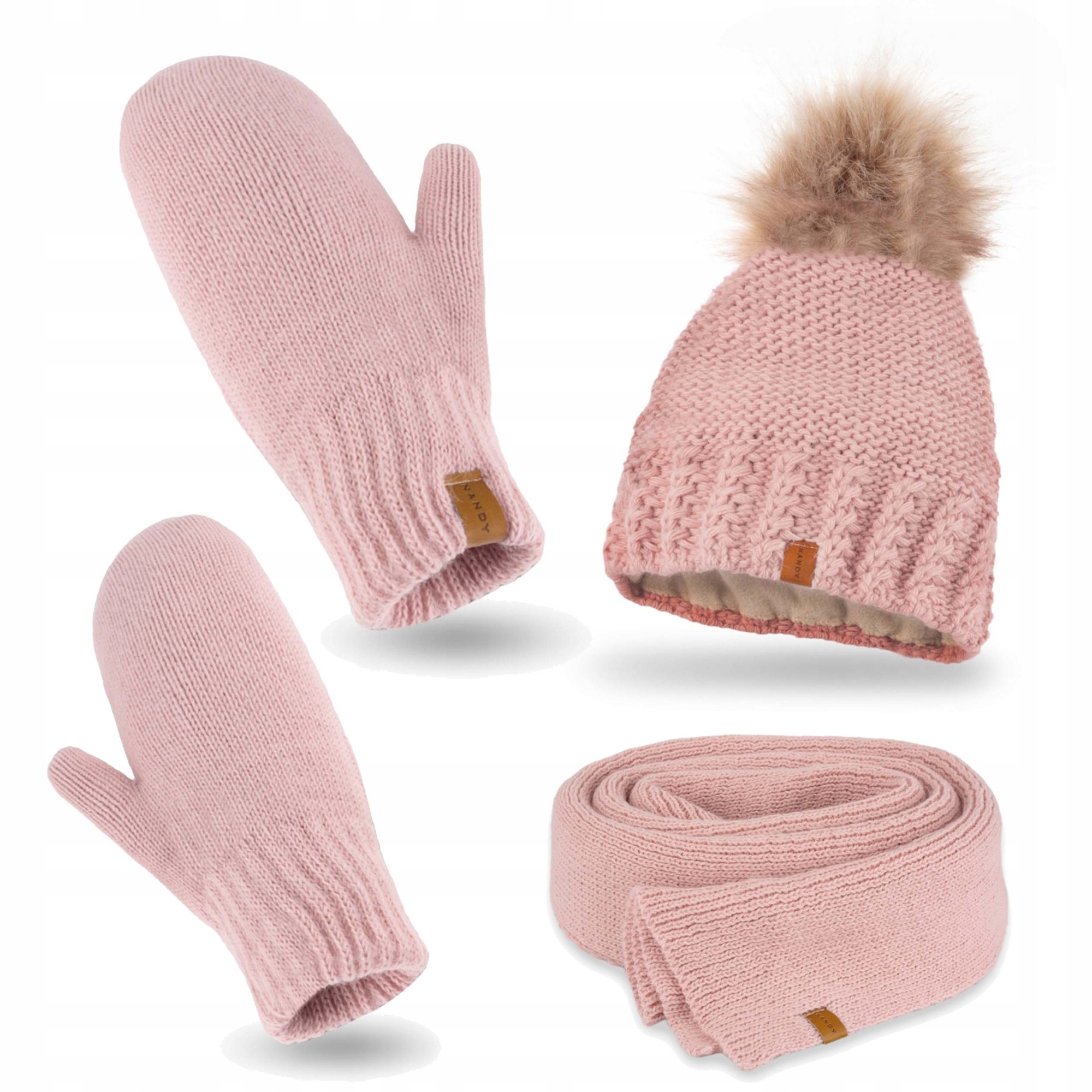 Nandy Dámský zimní komplet Čepice Šála Rukavice Teplá sada na zimu