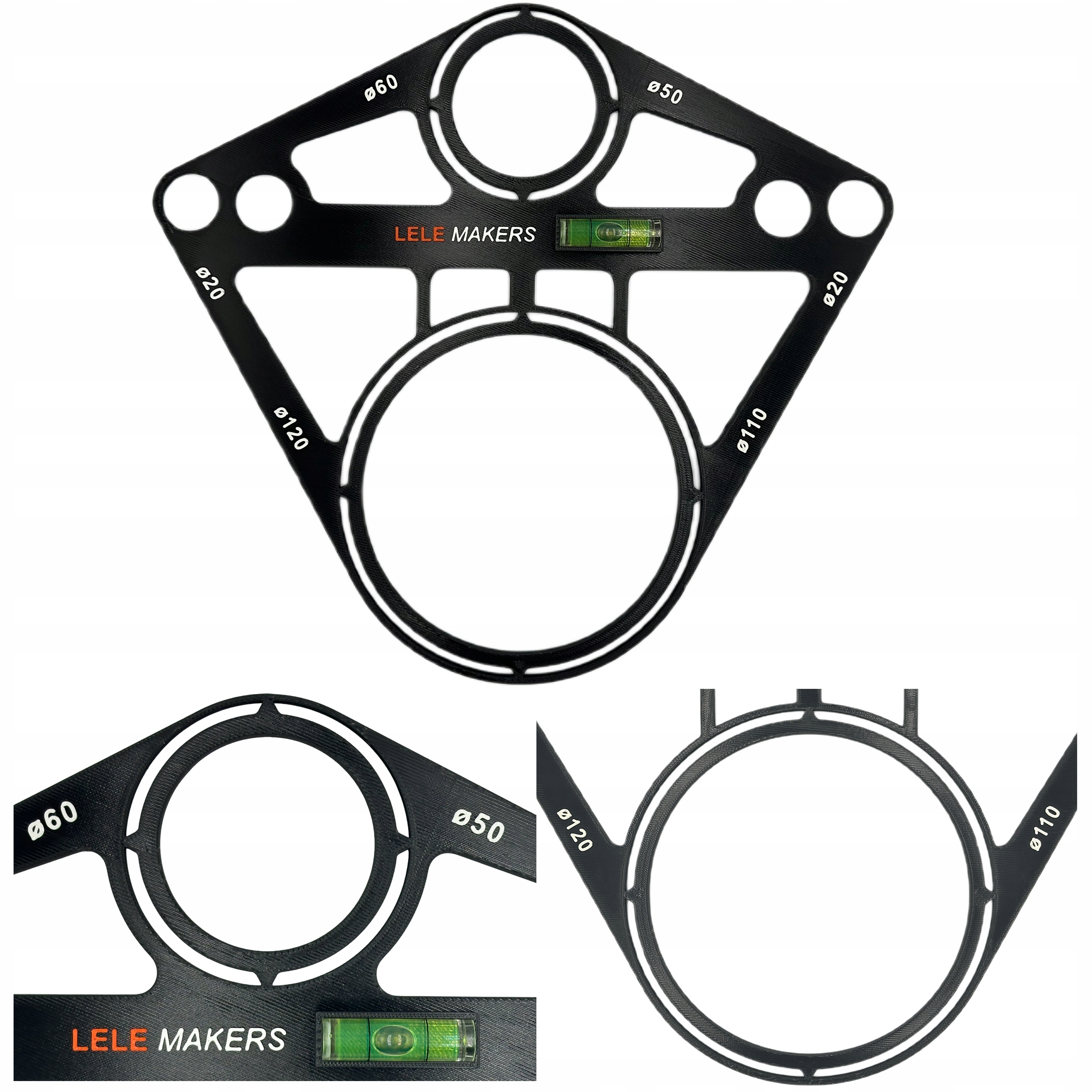 SZABLON WZORNIK OTWORÓW PŁYTEK TOALETOWYCH GEBERIT Z LIBELLA POZIOMICA Kod producenta szablon-plyt-toal-lib