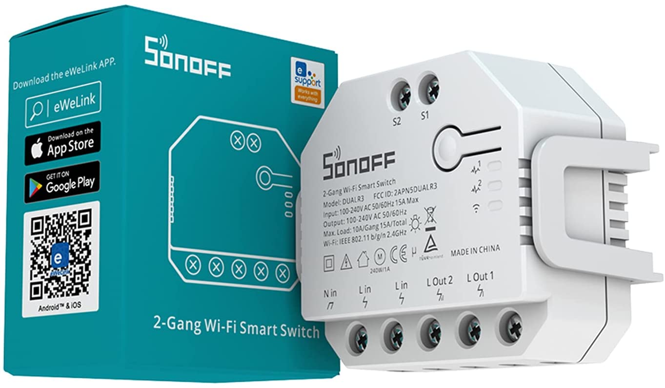 Inteligentny przełącznik WiFi Sonoff Dual DUALR3 Lite