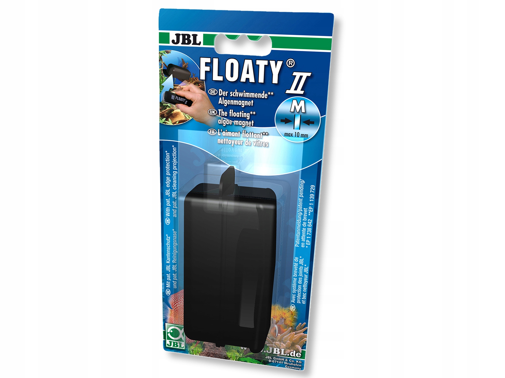 Levně Jbl Magnetický čistič Floaty M, sklo max. 10 mm