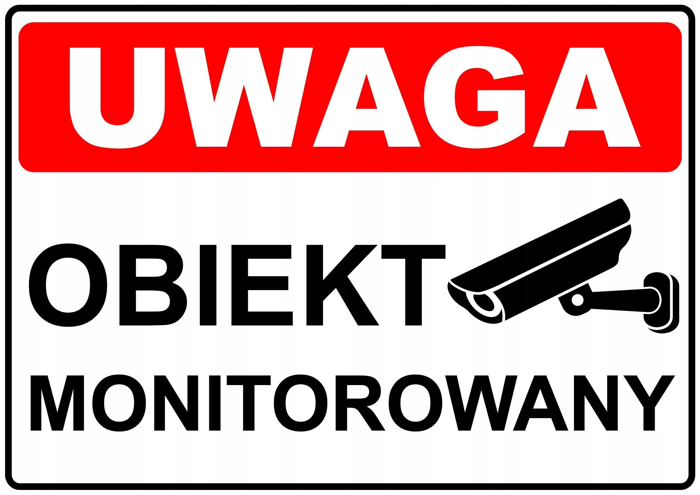 

Tablica Szyld obiekt monitorowany Dibond 3 mm A3