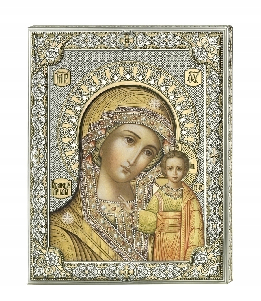 Strieborná ikona Kazaňská Panna Mária 85302/3L
