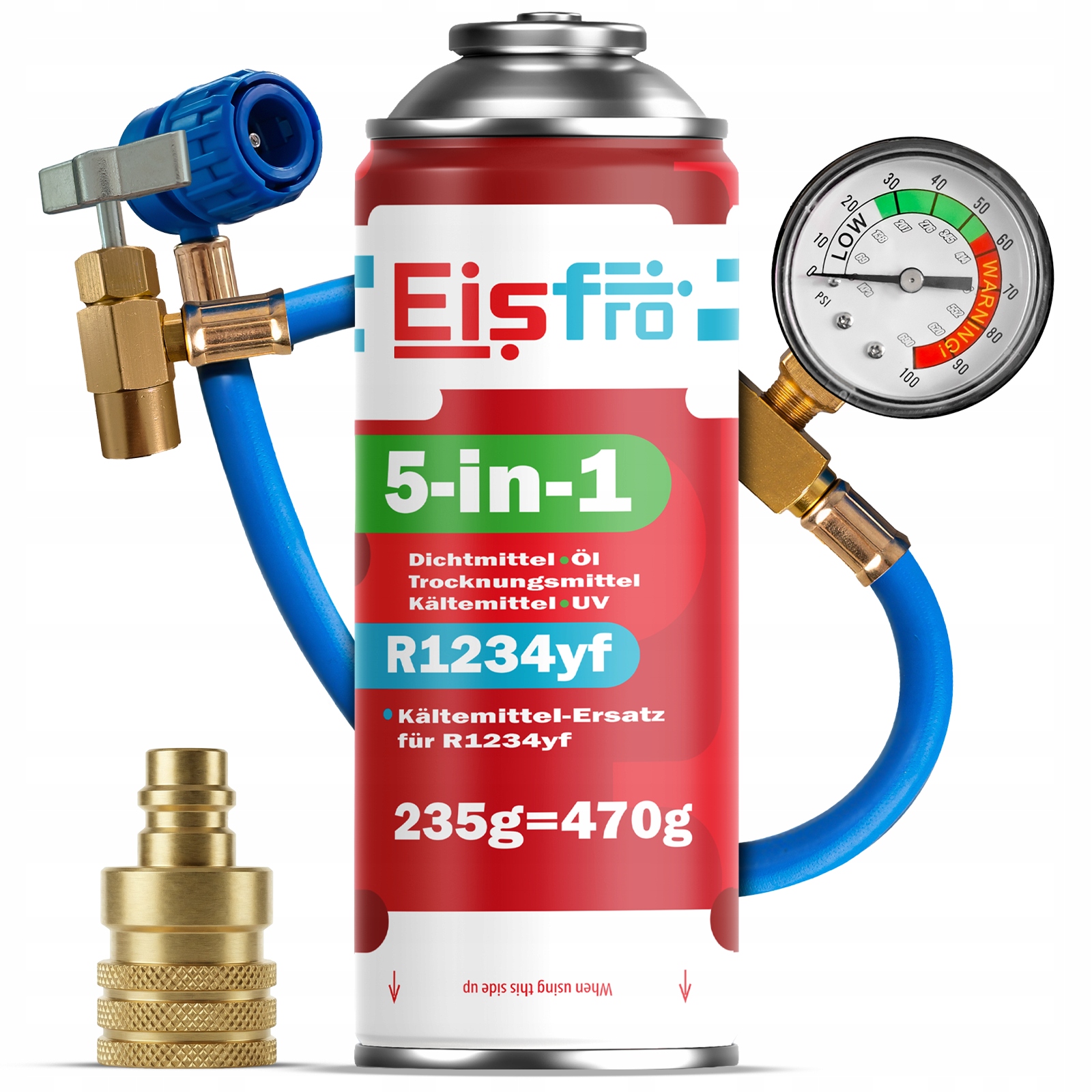 Gaz Pro Klimatizace R1234yf chladivo 5v1 XL Kabel Adaptér