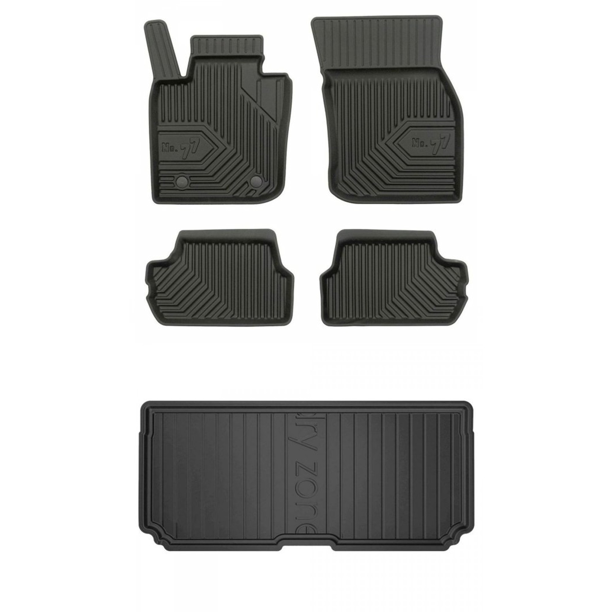 Gumová sada koberčekov a rohoží Mini Cooper III od roku 2014 Hatchback, horná časť