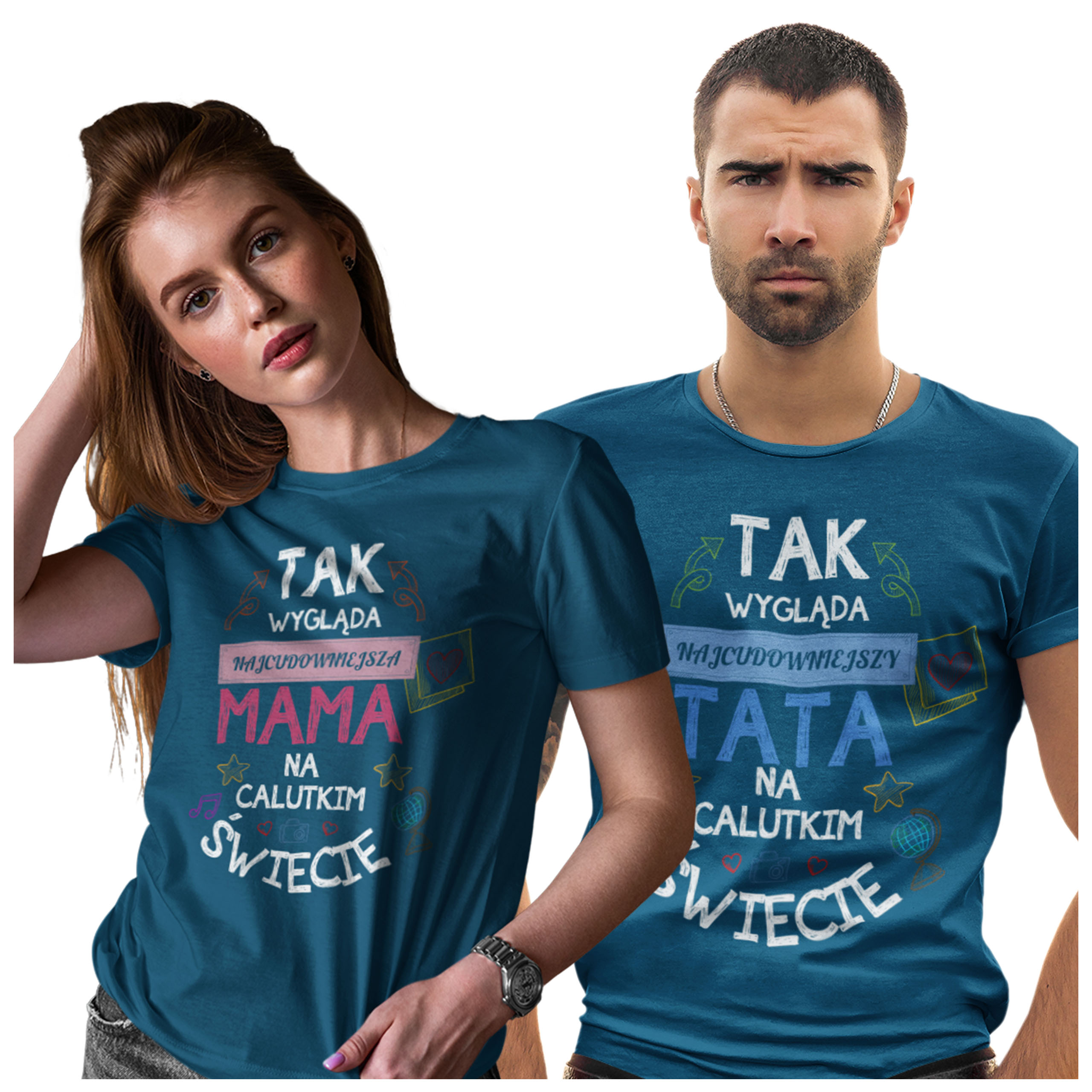 Sada Triček Pro Maminku A Tatínka Trička Dárek Den matek otců Bavlna