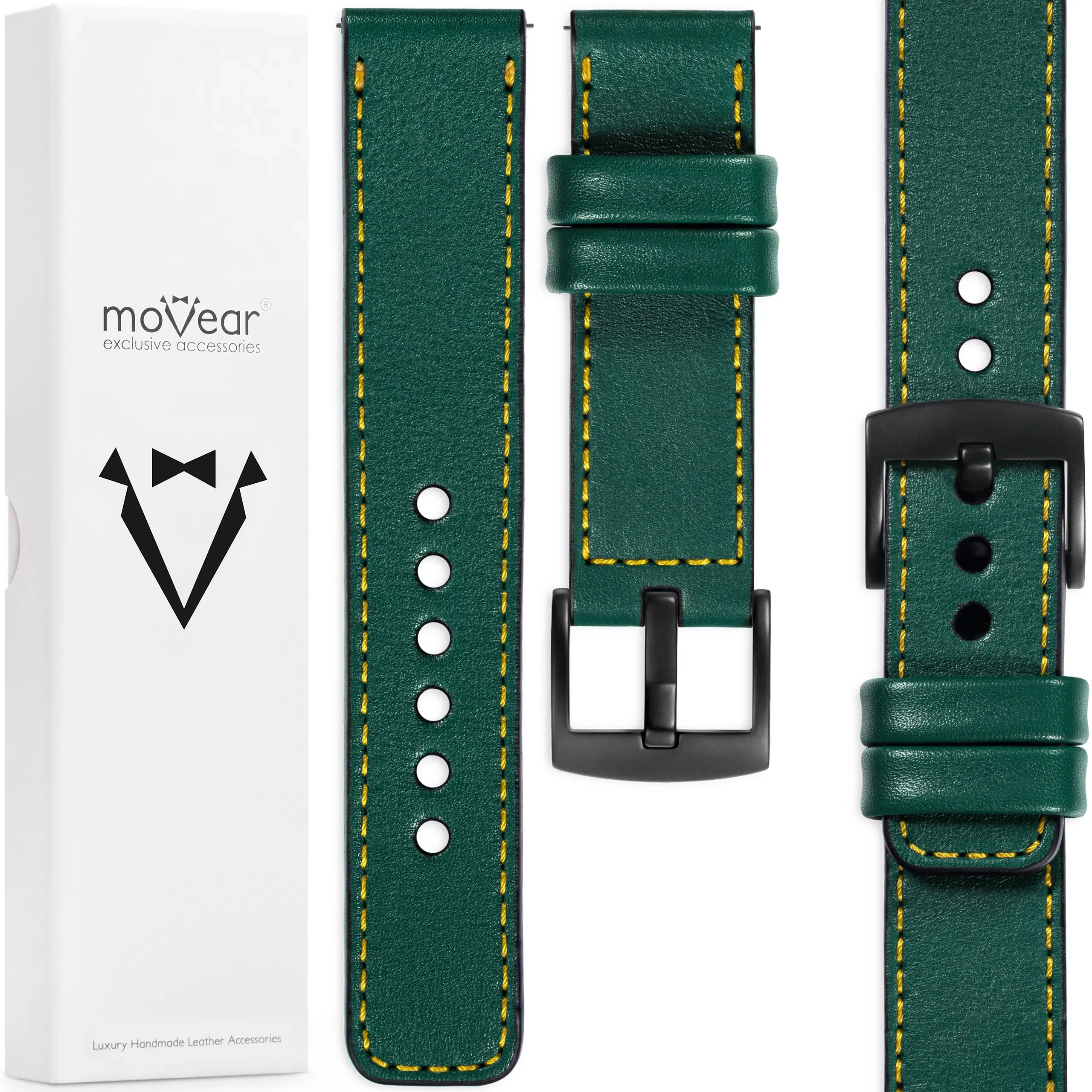 Prémiový řemínek 26 mm pro hodinky, exkluzivní, stylový Movear, lahvový