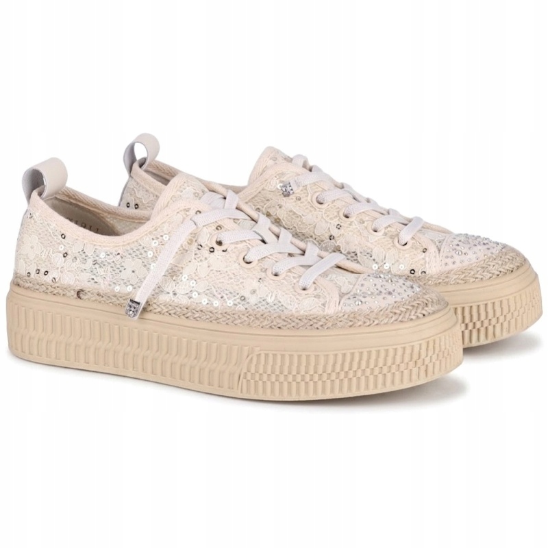 Dámské polobotky s krajkou Loretta Vitale W1911 Beige béžové VEL..38