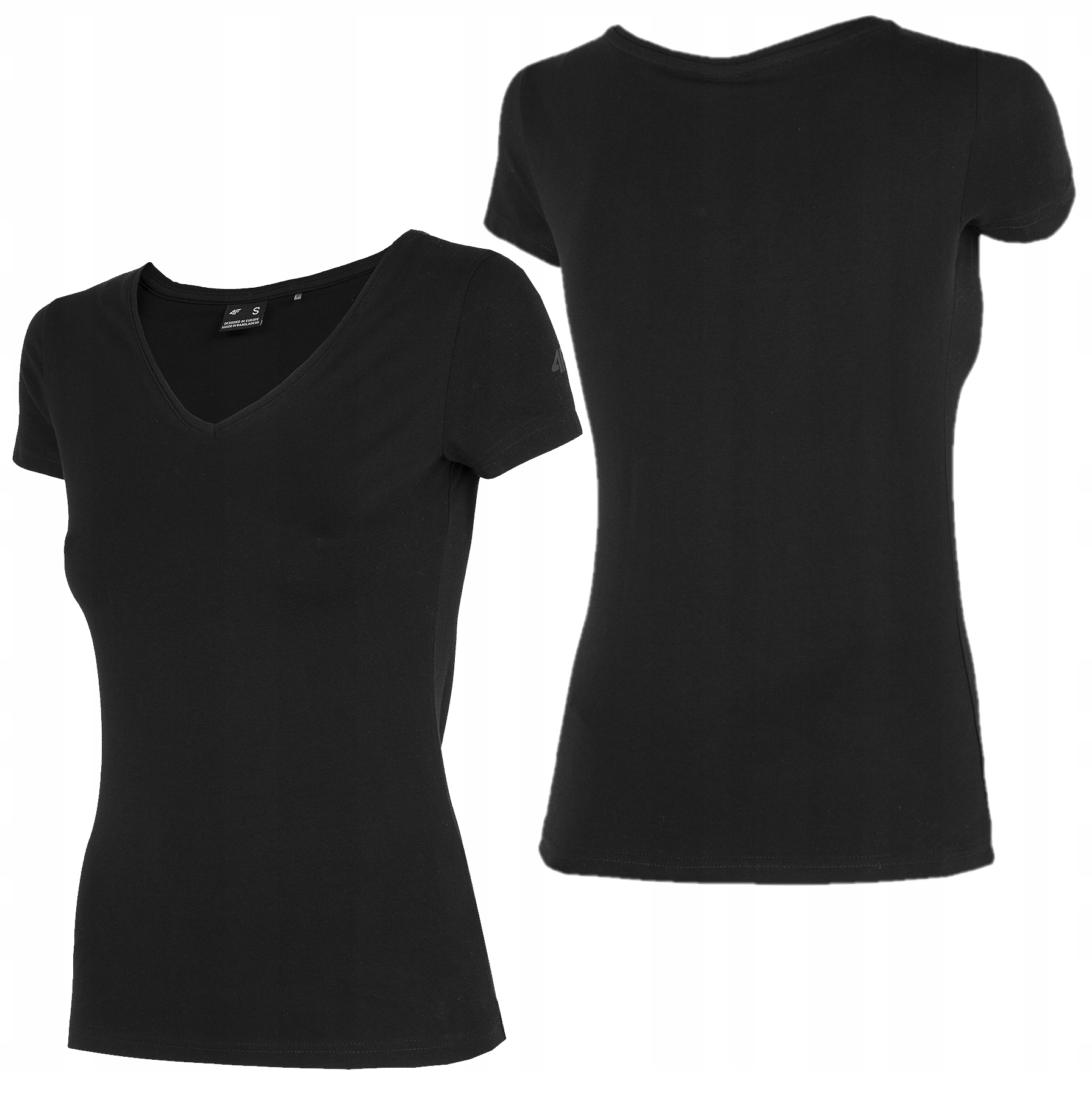 

Gładki T-shirt Damski 4F Koszulka W Serek TSD022 L