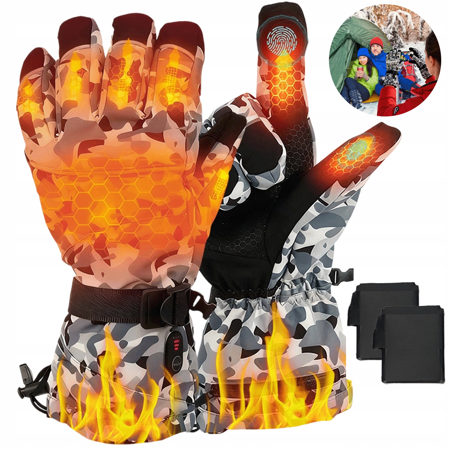 Vyhřívané Zimní Rukavice Vyhřívané Usb, Elektrická Teplá Powerbanka
