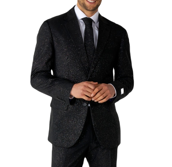 OPPOSUITS Garnitur męski z krawatem, czarny 52 L EAN (GTIN) 8720143866562