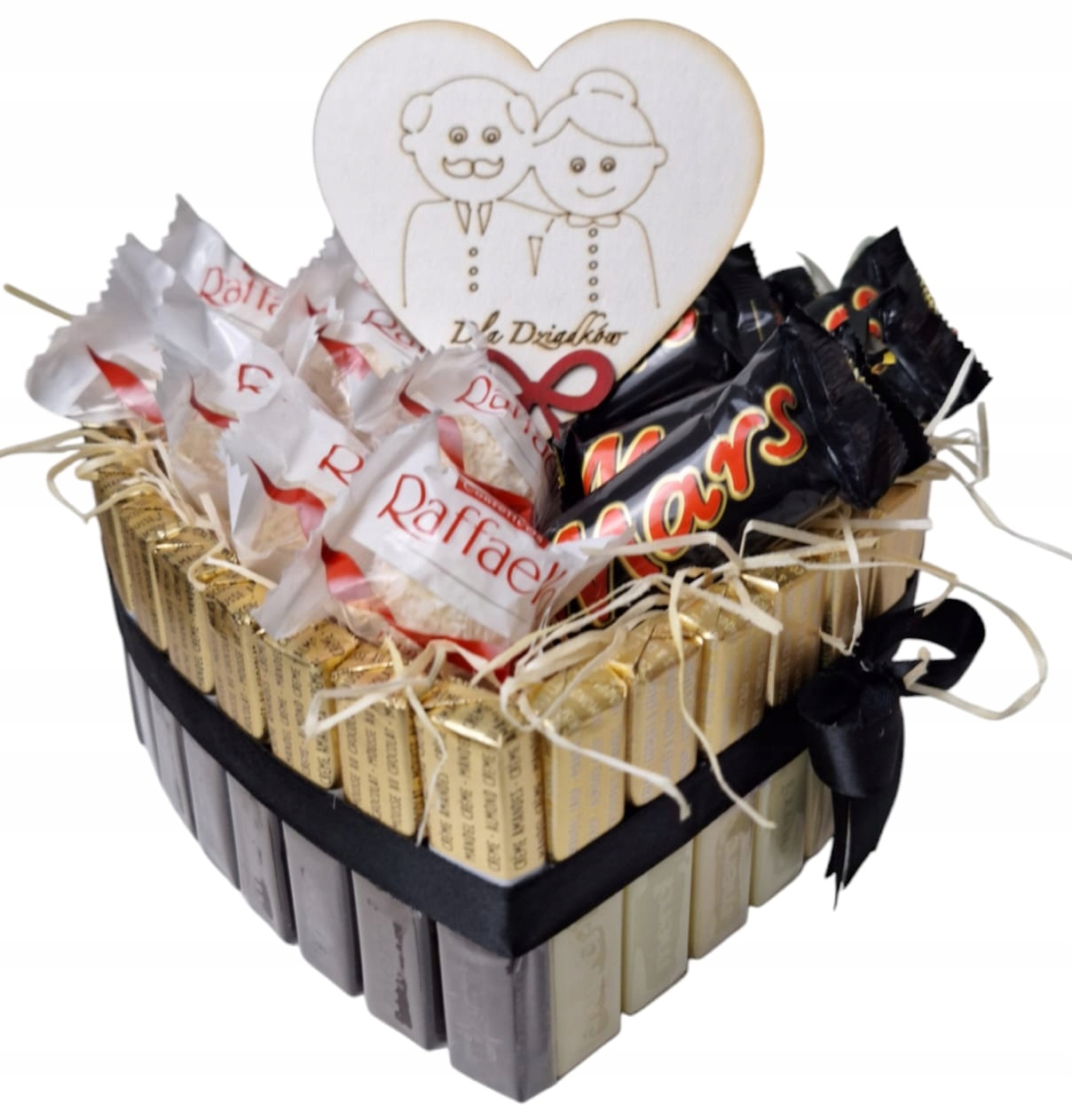 Podziękowania dla rodziców dziadków na rocznicę wesele kosz prezentowy 20cm