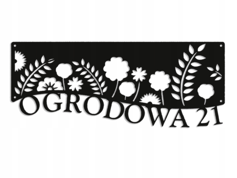 Číslo Na Dom 80 cm Tabuľa Adresa Ocel 2 mm Záhradná Ul.