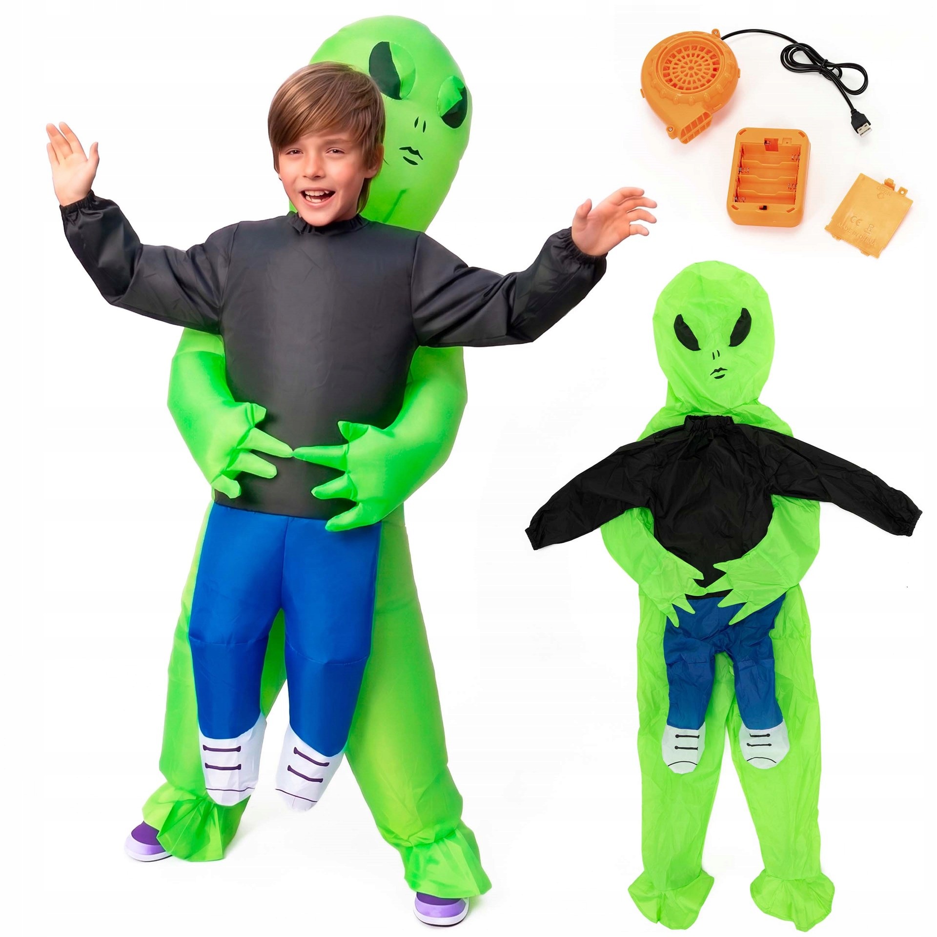 Nafukovací Kostým Mimozemšťan Ufoludek Alien Převlek Kostým Halloween 120-155