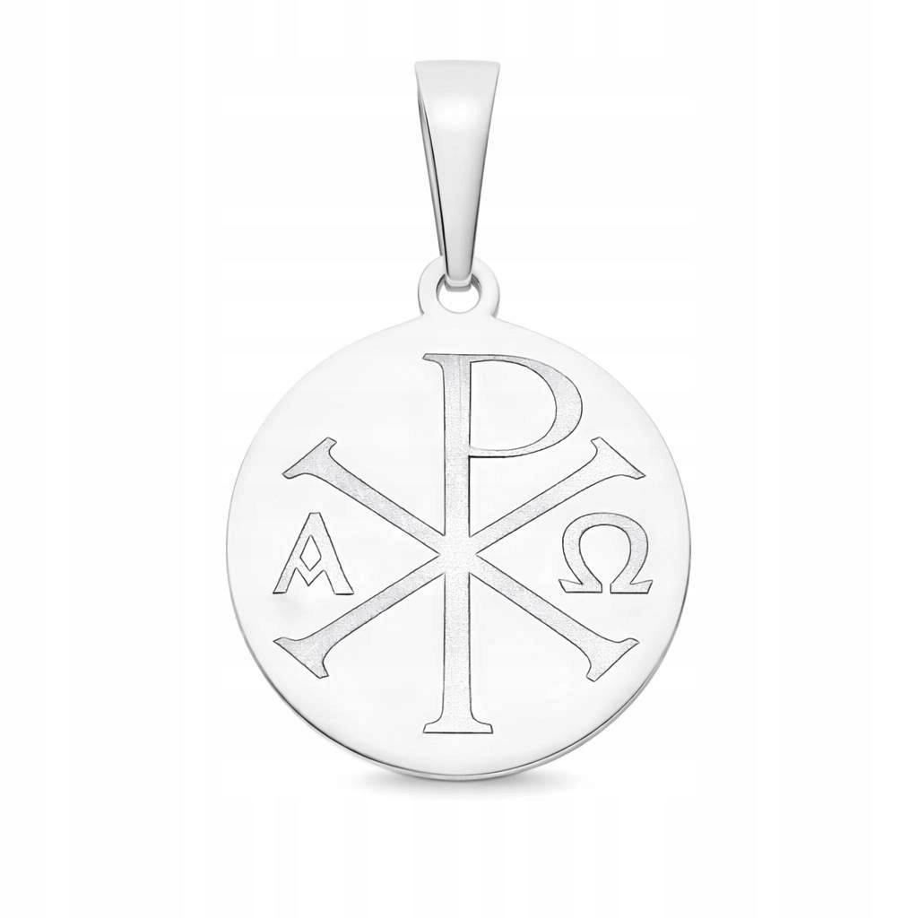 Stříbrný chryzmon (Chi-Rho, Chrystogram) Ag 925 rhodiovaný KC014RS