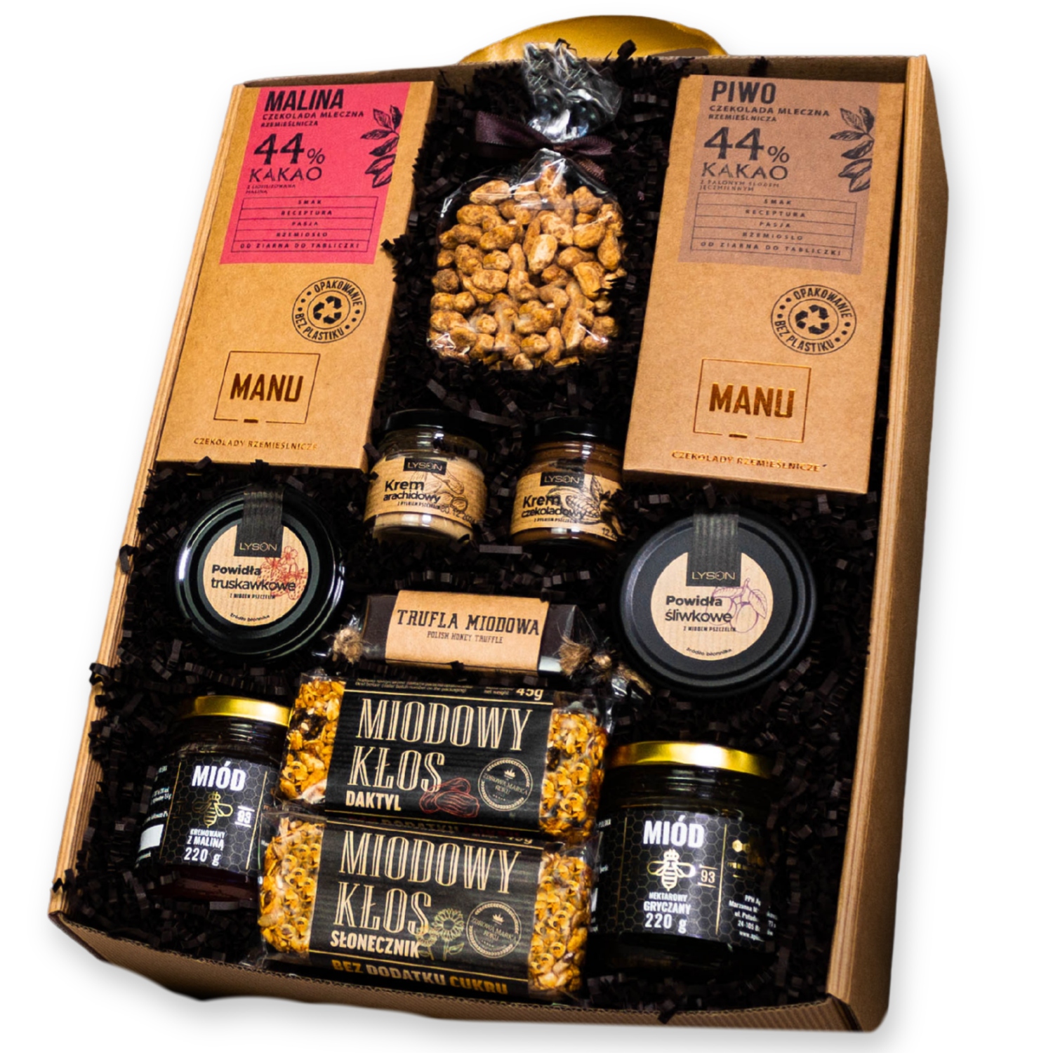 Levně Komplet hotový Dárkový Box Velký med sladkosti krémy povidla Na Dárek