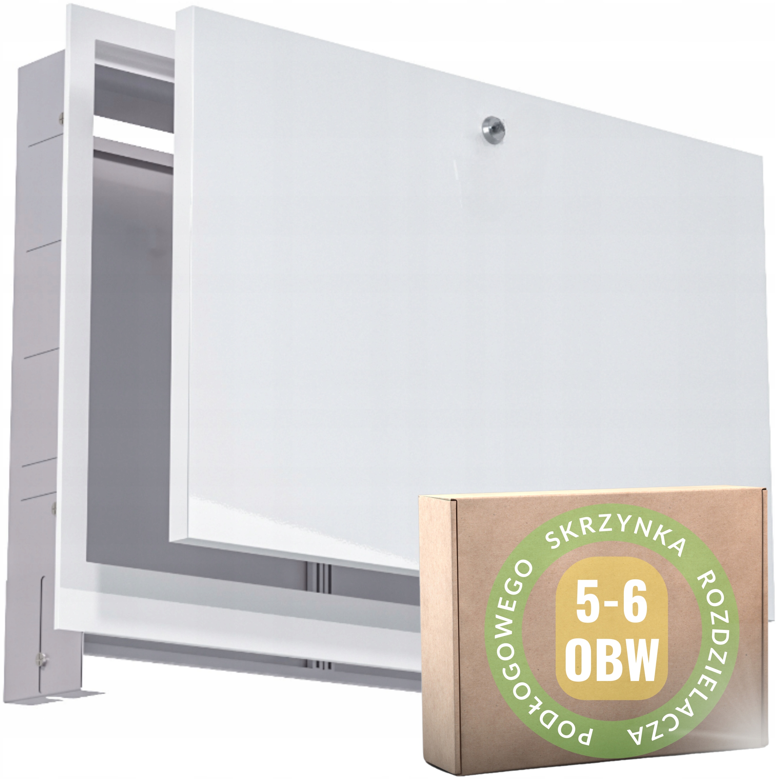 Podomítková skříňka 5-6 okruhů Skříňka pro podlahové vytápění Bílá