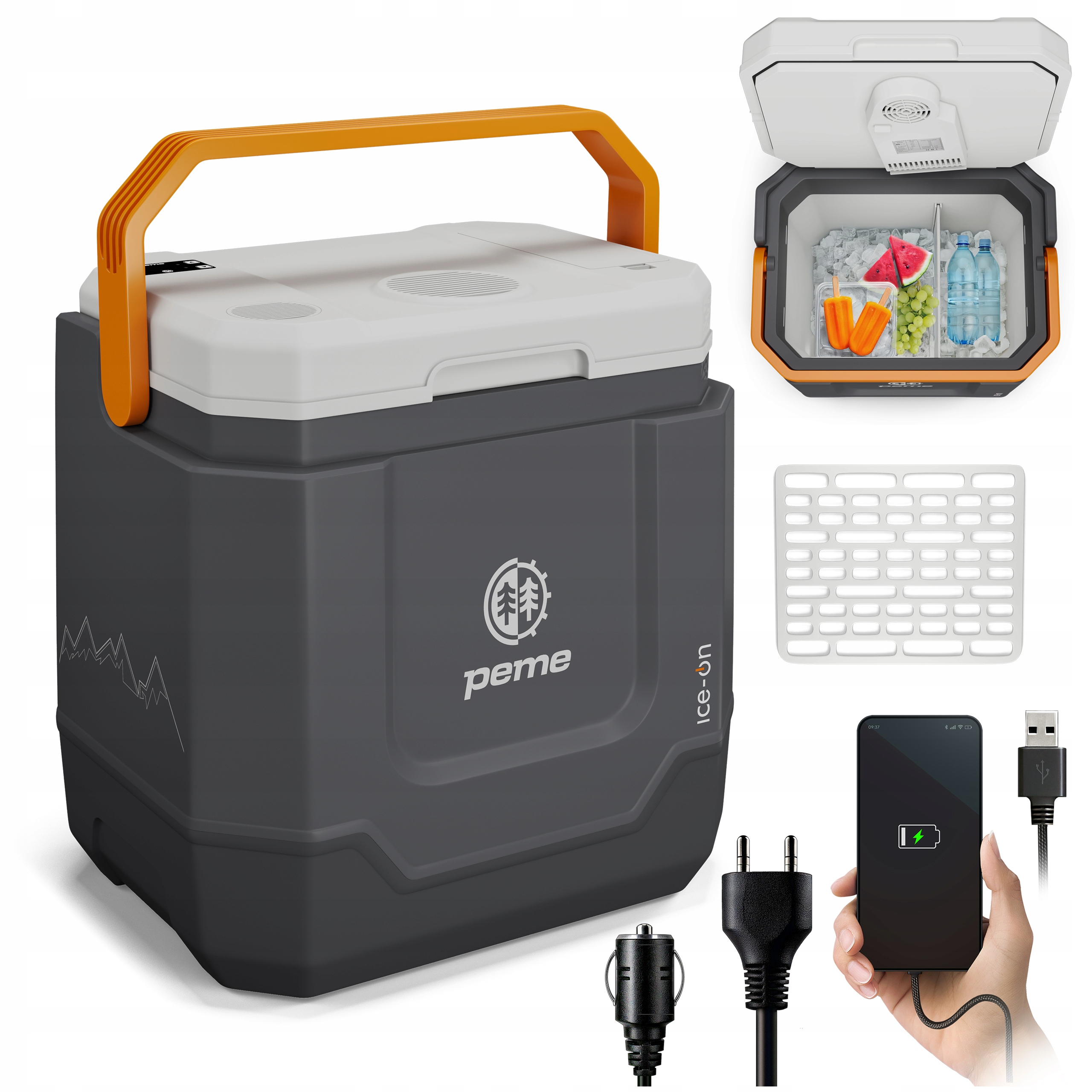 Lodówka Turystyczna Samochodowa Przenośna Głośnik Bt 12V 230V Trip 33 Peme