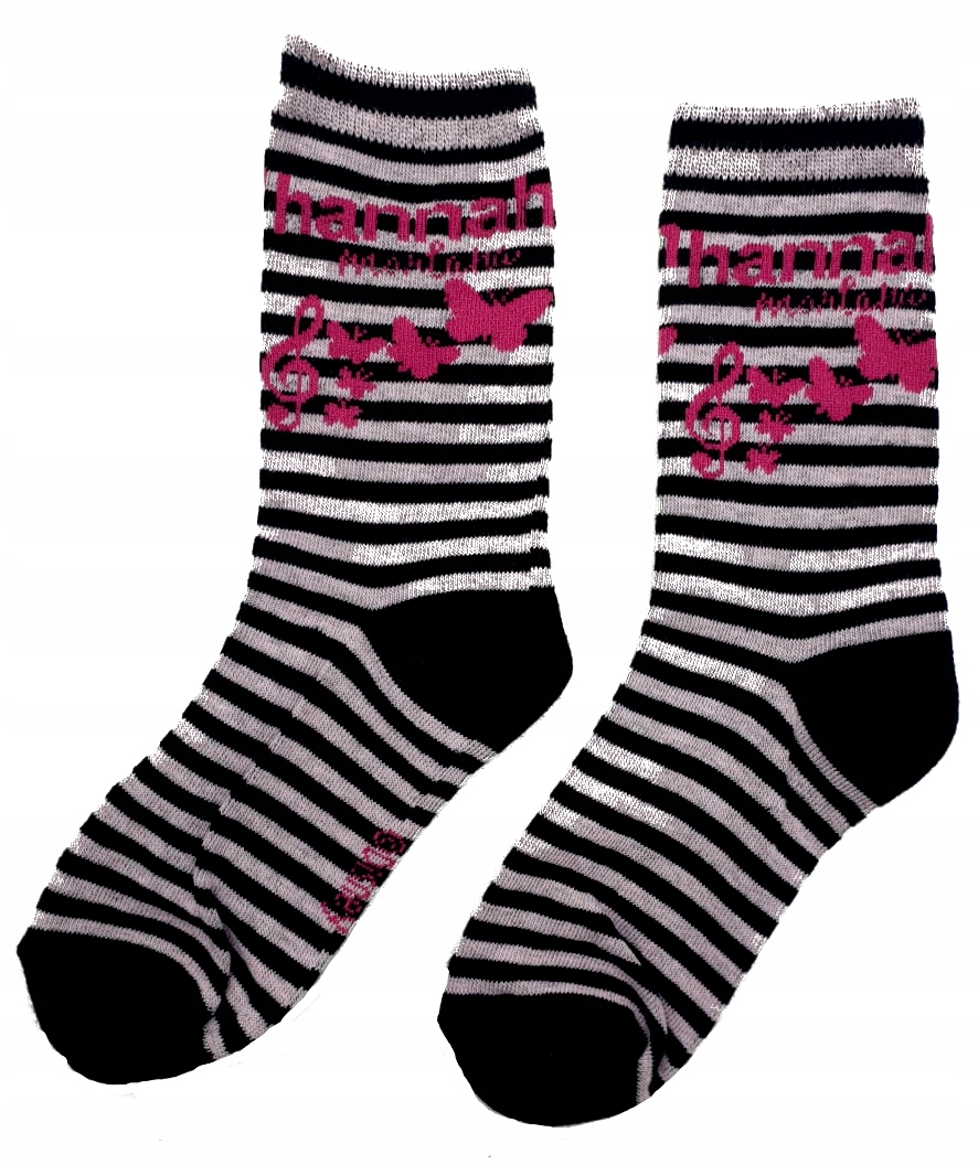 

Skarpety Hannah Montana czarne w paski 25-28