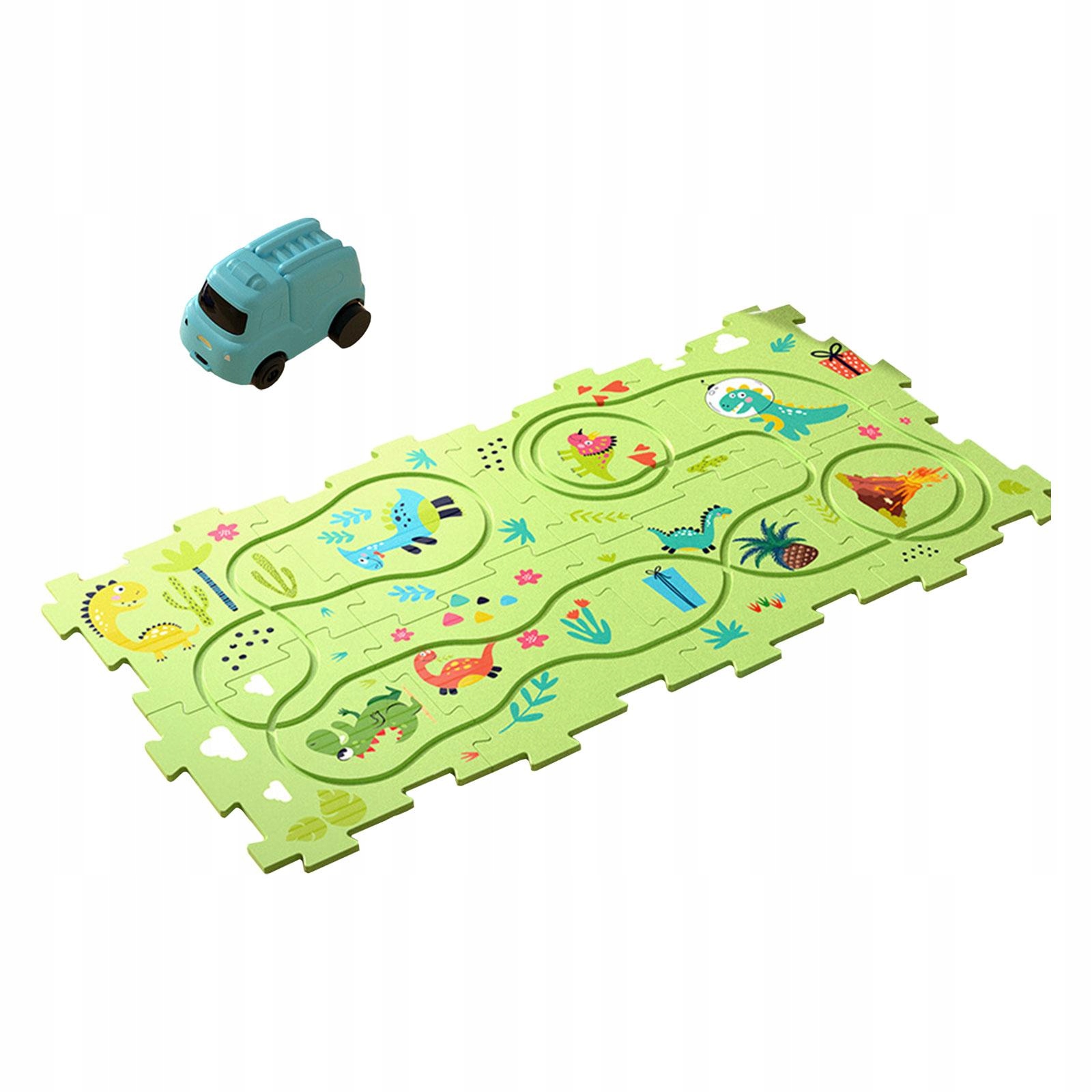 Puzzle Track Car Paly Zestaw z pojazdami Puzzle Dinosaur Hand Eye 8 Marka bez marki