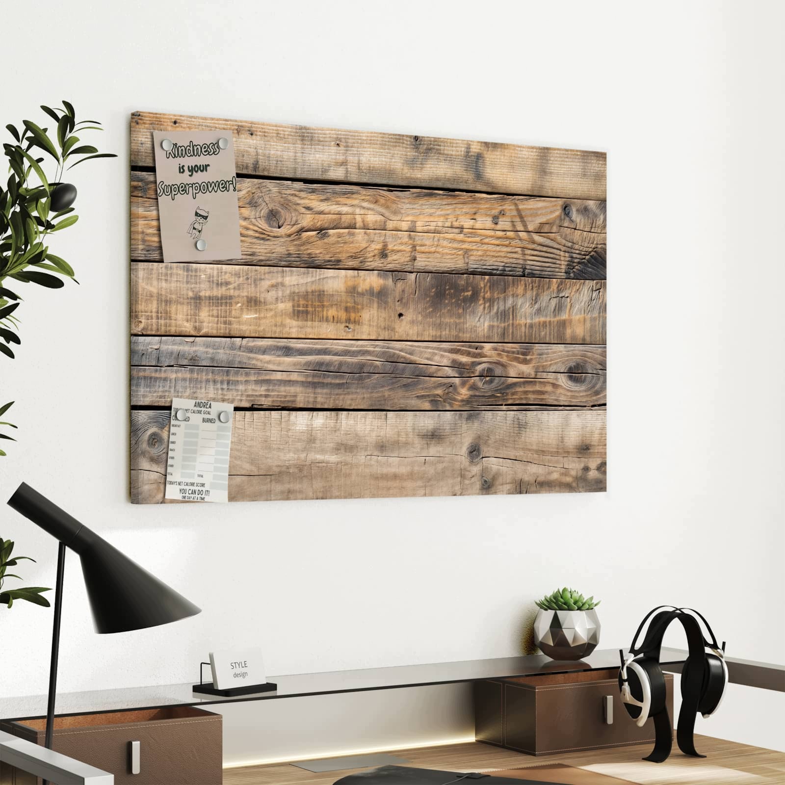 Magnetická tabule Jemné Sloje dřeva 60 × 40 cm