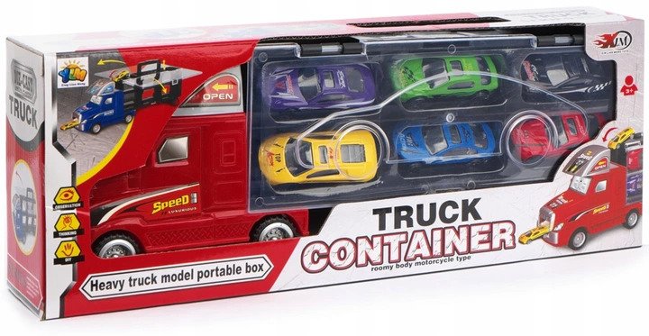 Auto LAWETA Tir WALIZKA 6x Resoraki Auta WYRZUTNIA Materiał metal plastik