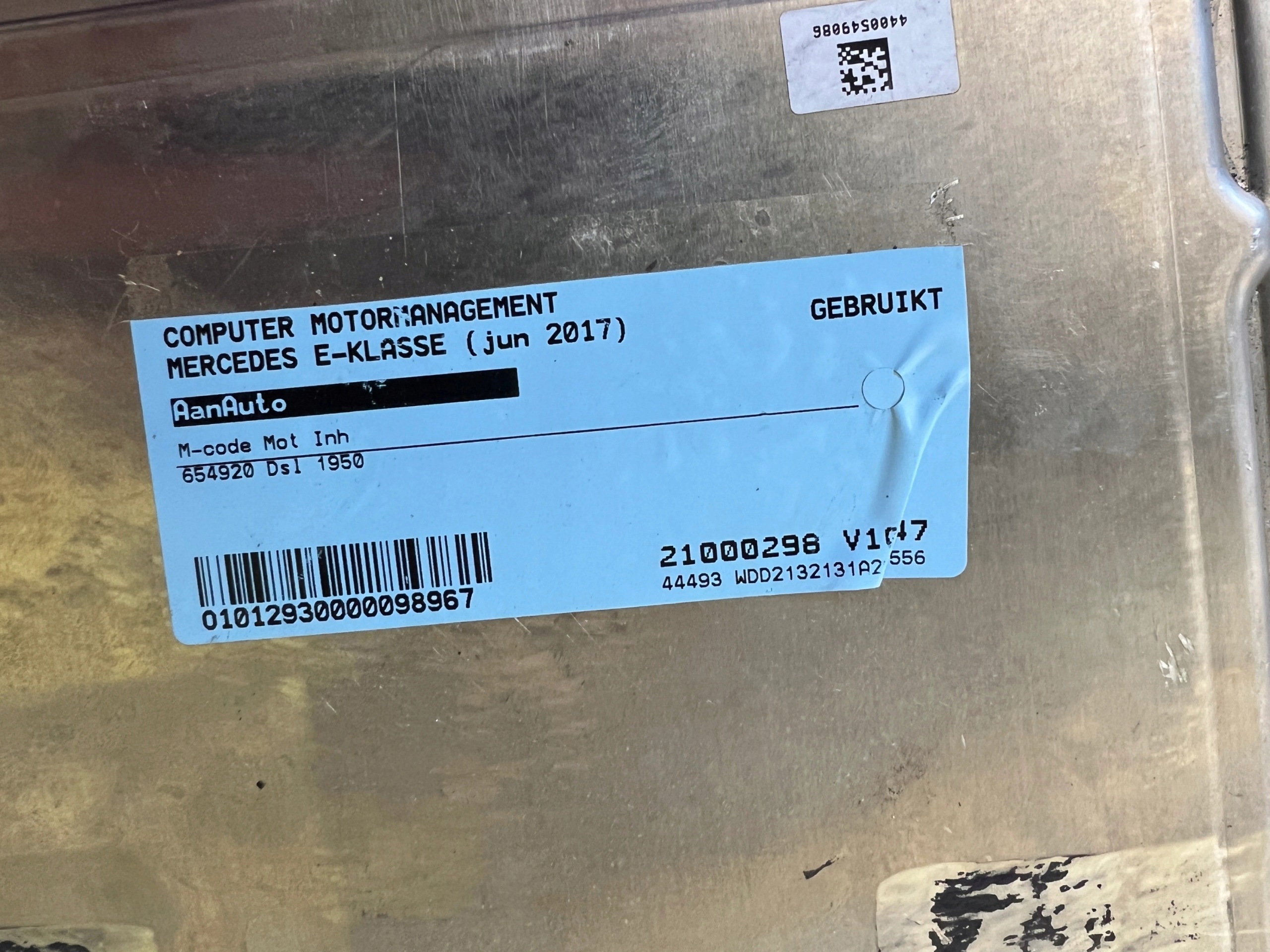 MERCEDES E KLASA 2.0 CDI A6549003200 0281033490 A6549012600 Computer ECU