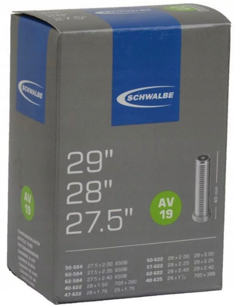 

Dętka Rowerowa 29/28/27.5 Schwalbe AV19 Auto