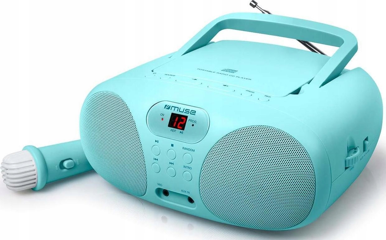Odtwarzacz CD Muse MD-203 KB z funkcją Sing-A-Long i radiem FM