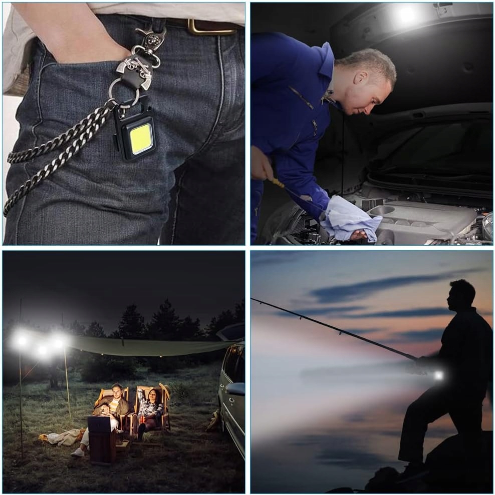 MOCNA MINI LATARKA LED KIESZONKOWA + BRELOK MAGNES Wysokość 6 cm