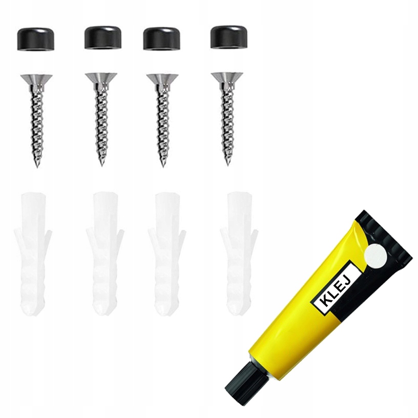 RELING KUCHENNY DRĄŻEK NA AKCESORIA Z HACZYKAMI DO KUCHNI CZARNY KLEJ KOŁKI Marka Gockowiak