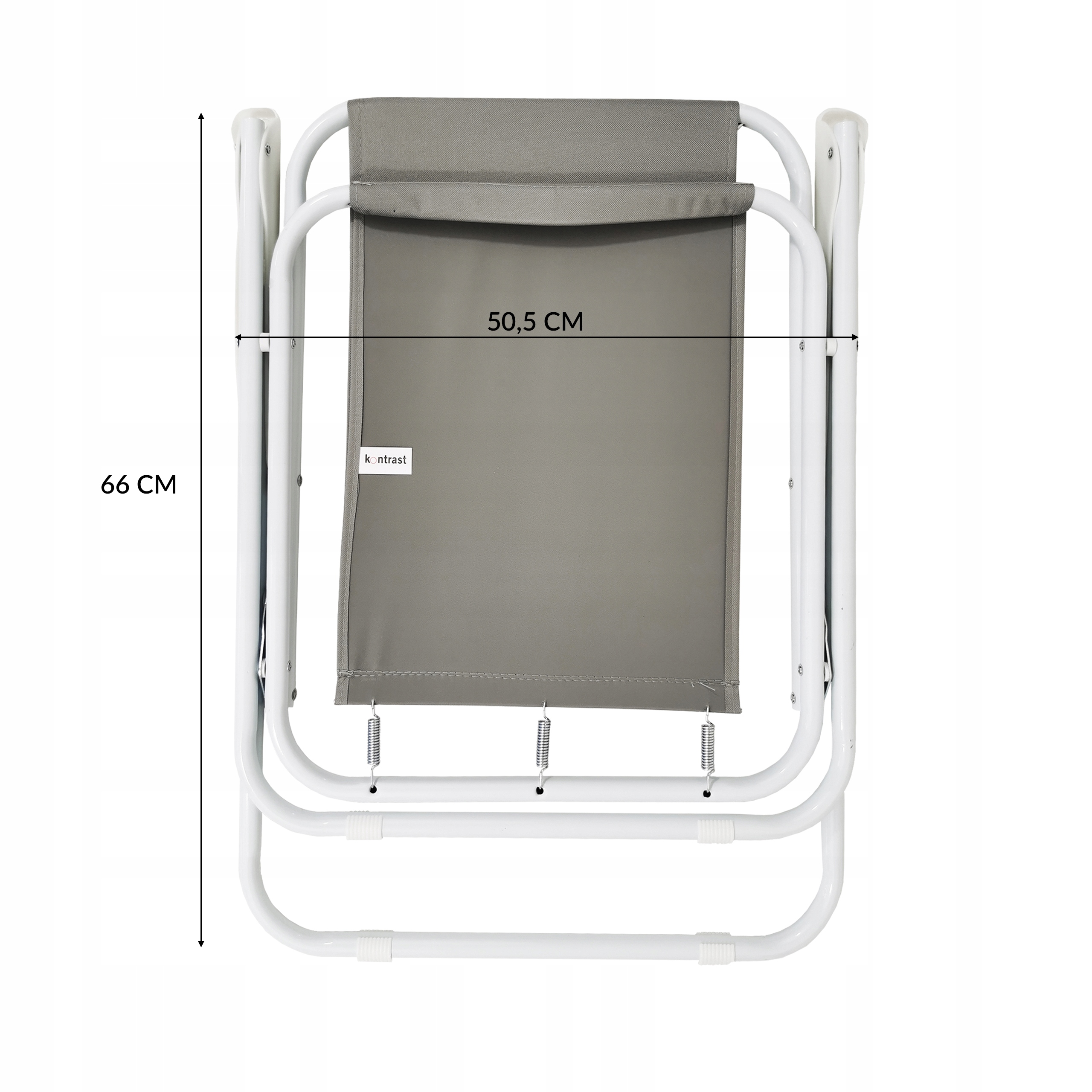 WYGODNE KRZESŁO OGRODOWE SKŁADANE TURYSTYCZNE ATENA 73 cm SZARY Marka Kontrast