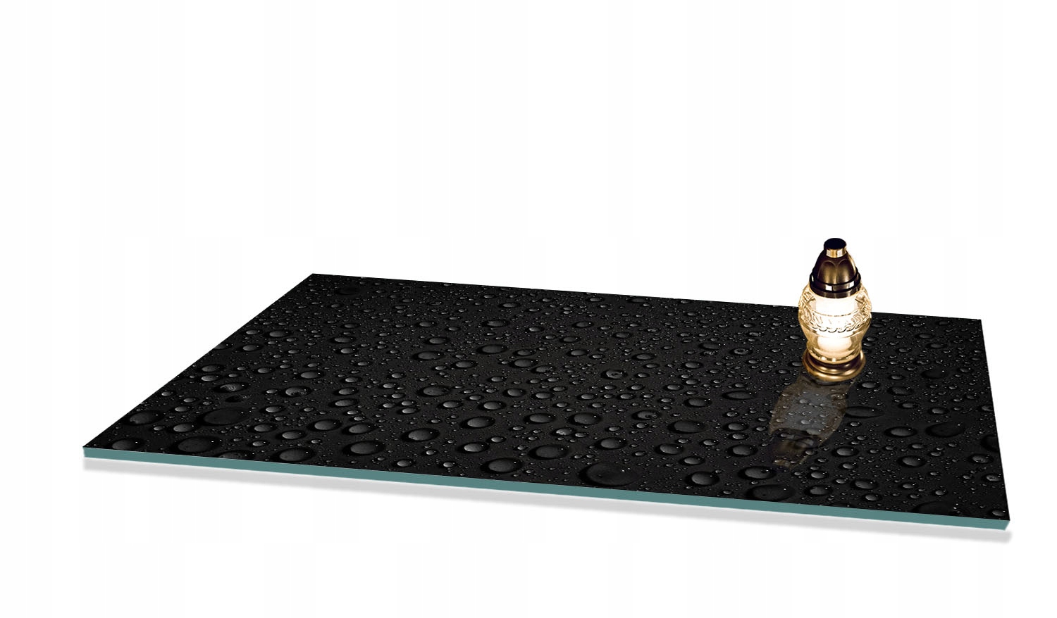 Tvrzená skleněná podložka na Hřbitov pod Zničení 80x52 cm vzor kapky vody