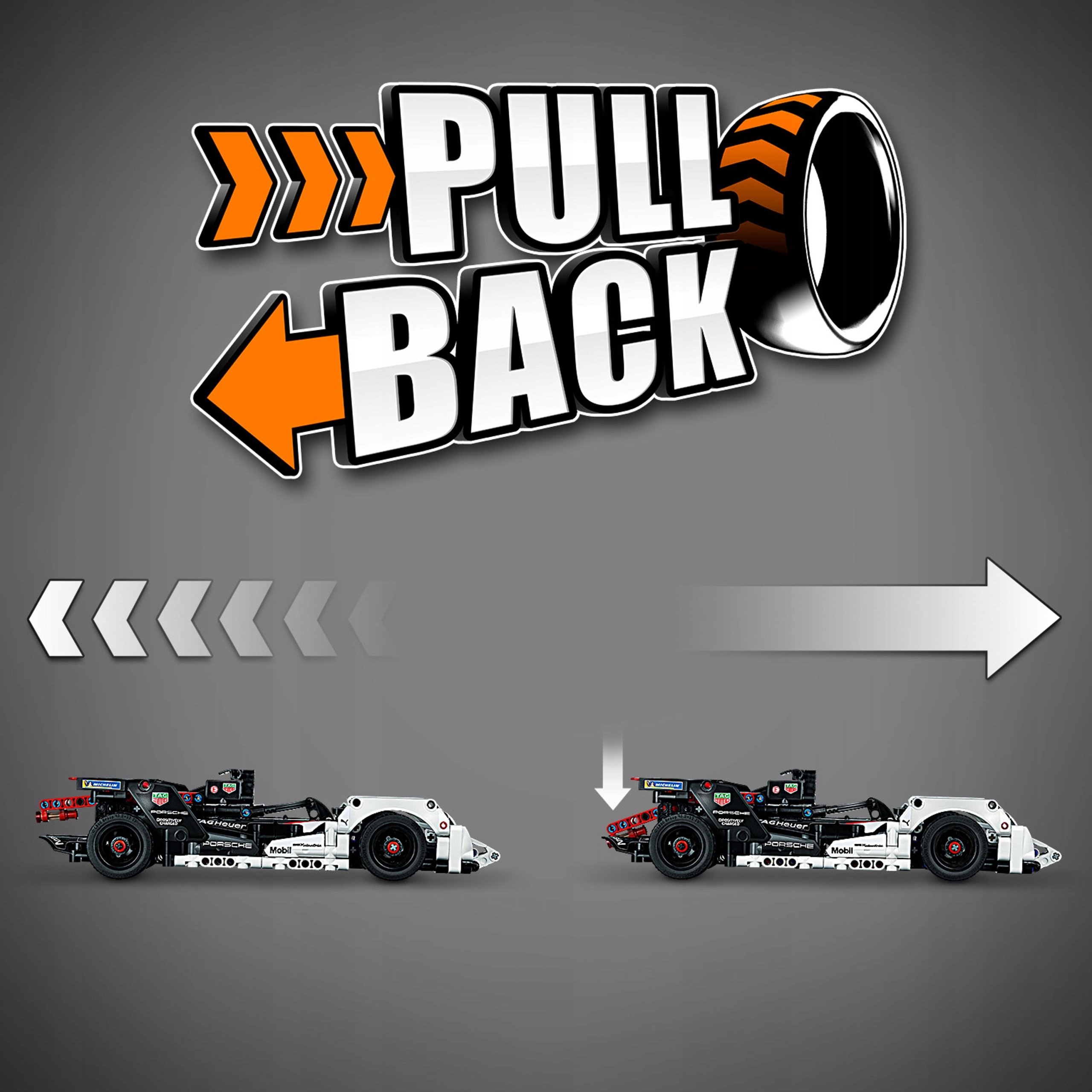 LEGO TECHNIC FORMUŁA 1 PORSCHE 99X ELECTRIC NAPĘD PULL-BACK ŚWIETNE DETALE Płeć chłopcy dziewczynki