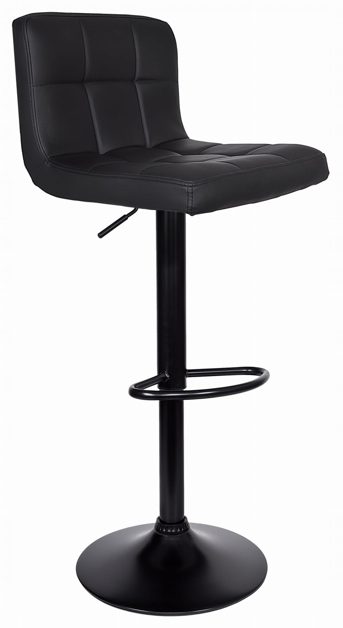 HOKER BAROWY OBROTOWY STOŁEK REGULOWANY SKÓRZANY