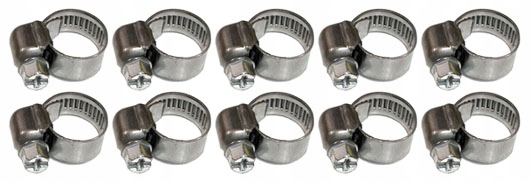 10 x Opaska Obejma Ślimakowa Nierdzewna Na Wąż 7-11mm Jakość Polska W-2