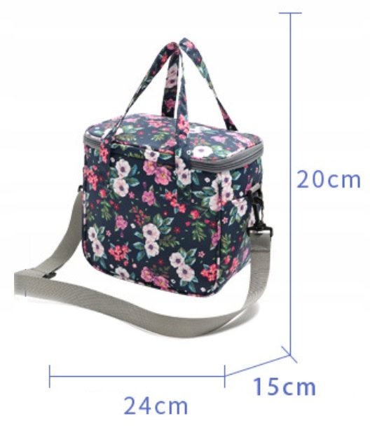 TORBA TERMICZNA IZOLACYJNA LUNCH BOX PIKNIK 7L KWIATY Model brak