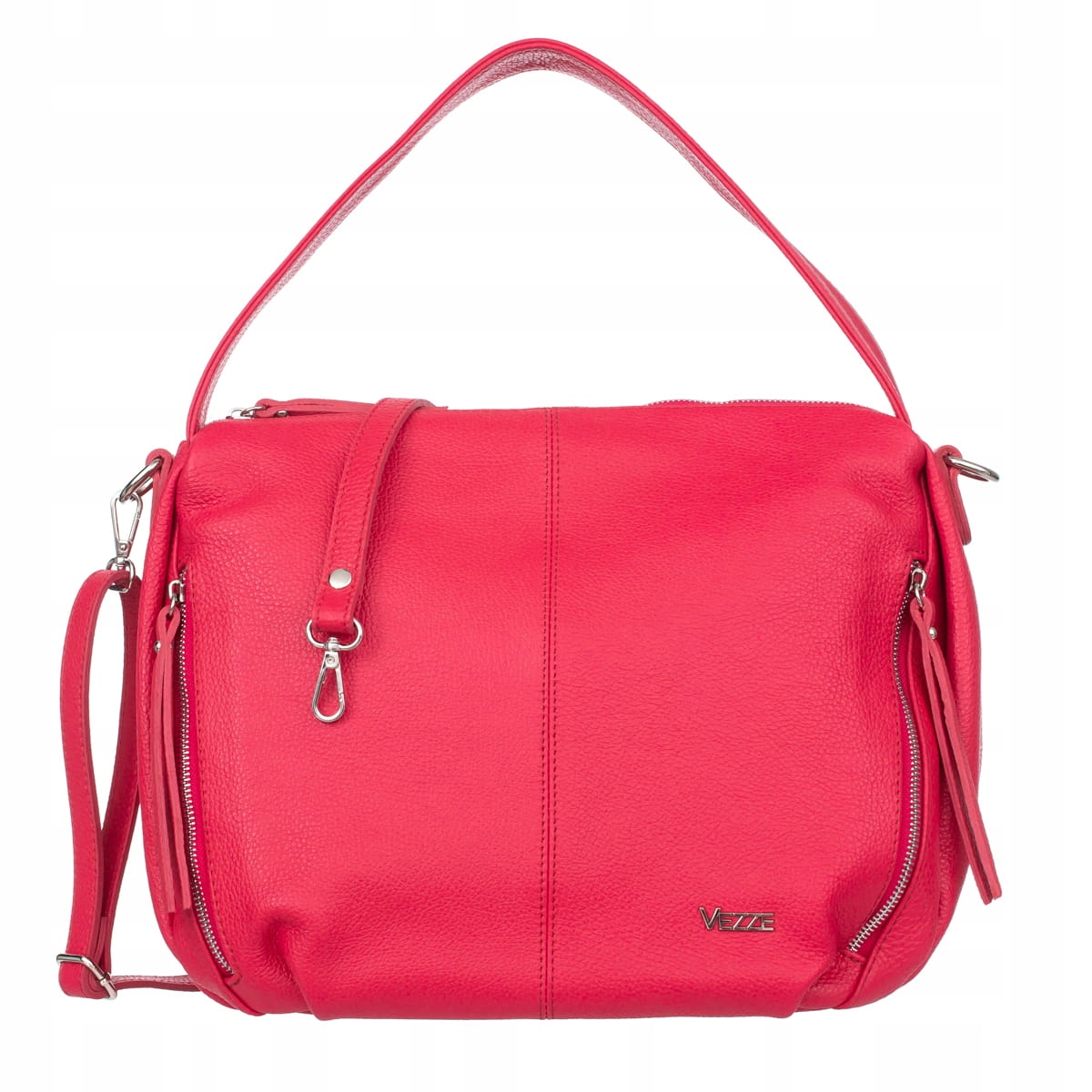 Kožená kabelka Vezze Conta Červená