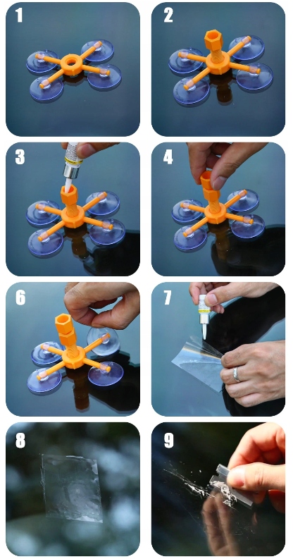 ZESTAW DO NAPRAWY SZYB SAMOCHODOWYCH ODPRYSK SZYBY Producent Retoo