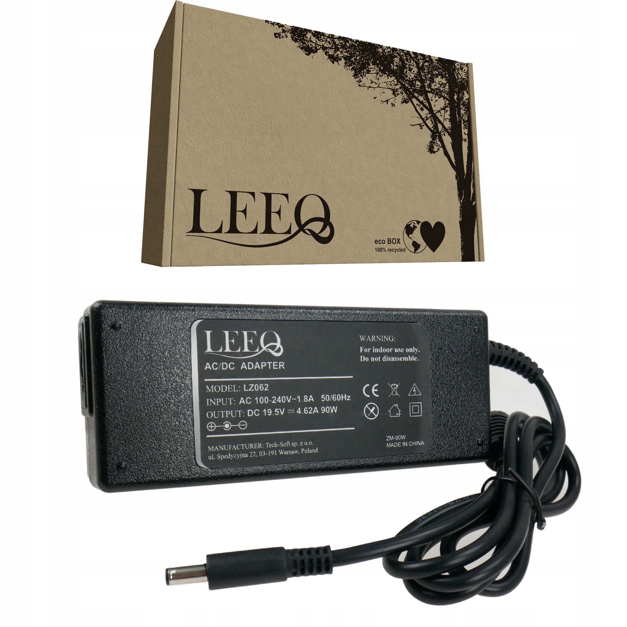 

Ładowarka 90W do Dell 19,5V 4,62A 4,5x3,0mm pin