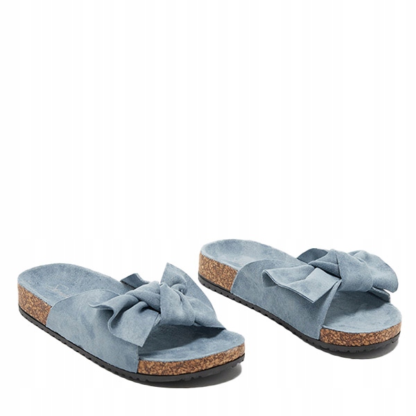 

Niebieskie Klapki Damskie Eko Zamszowe Dofro 36