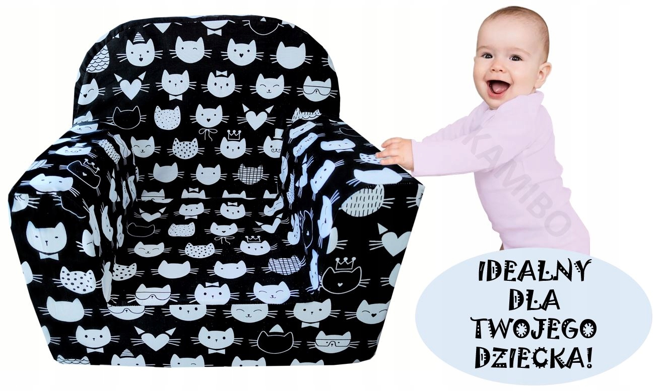 

Fotel Piankowy, Fotelik,pufa,sofa Dla Dzieci Panda