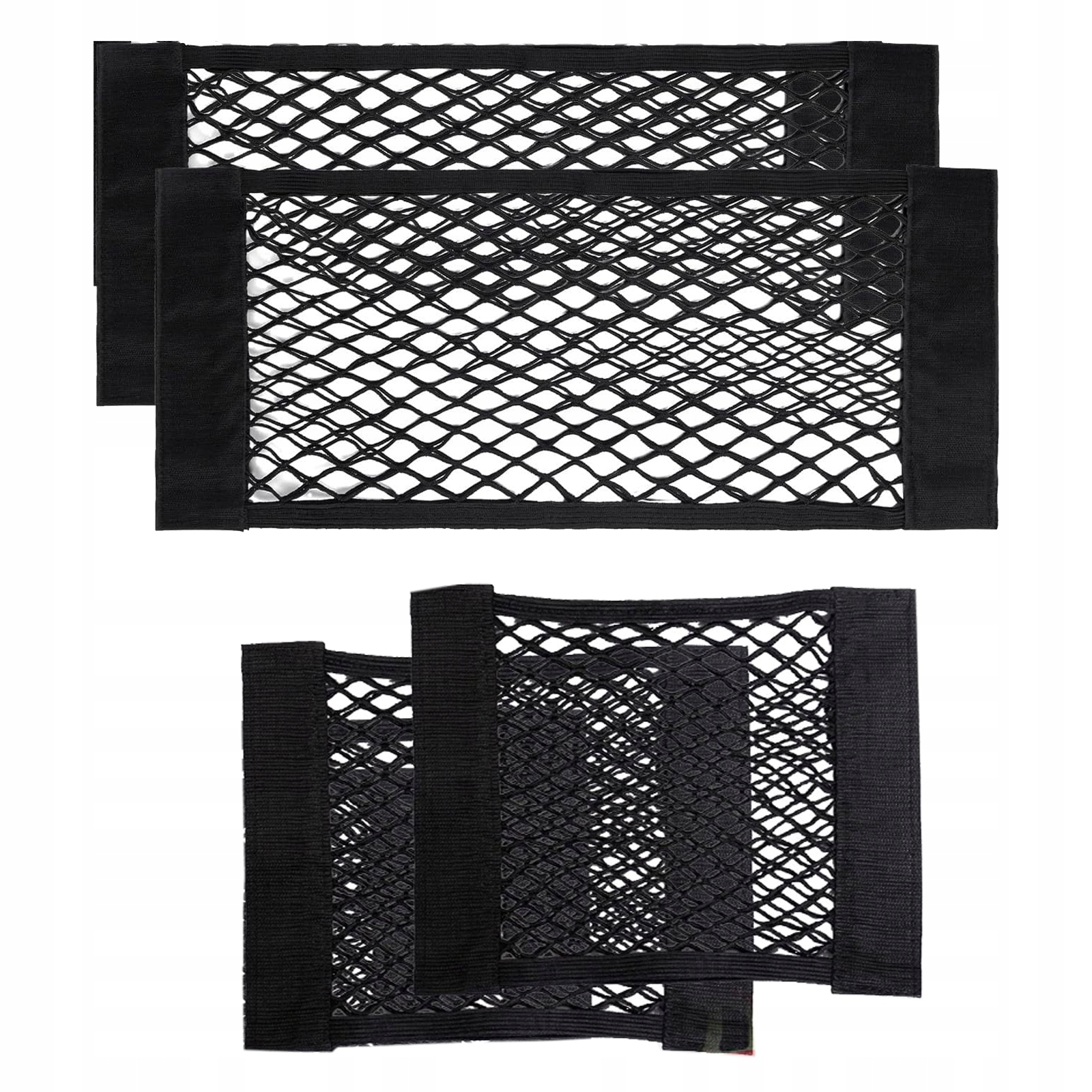 ZESTAW SIATEK DO BAGAŻNIKA SAMOCHODOWEGO NA RZEP 4szt.