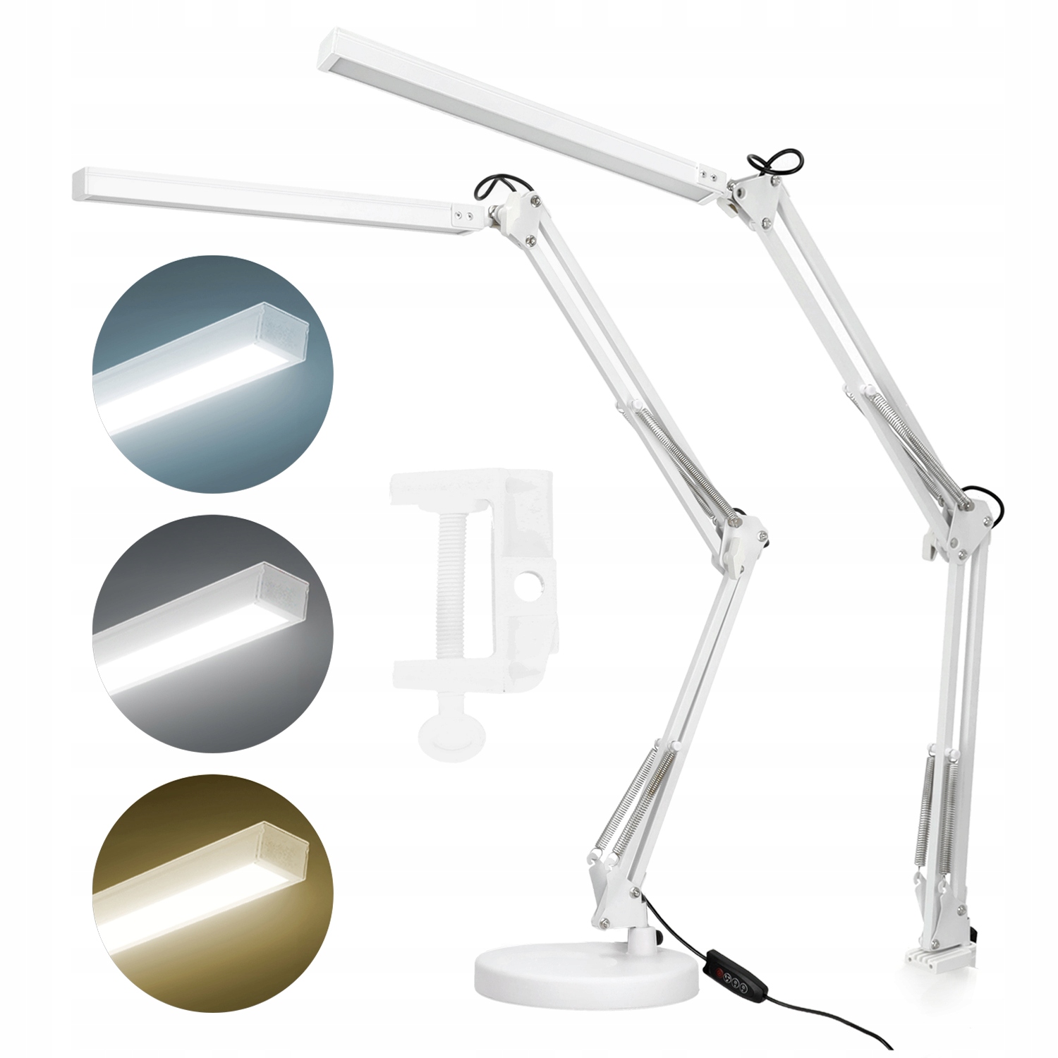 Led stolní lampička 14W Kreslící bílá školní 3CCT