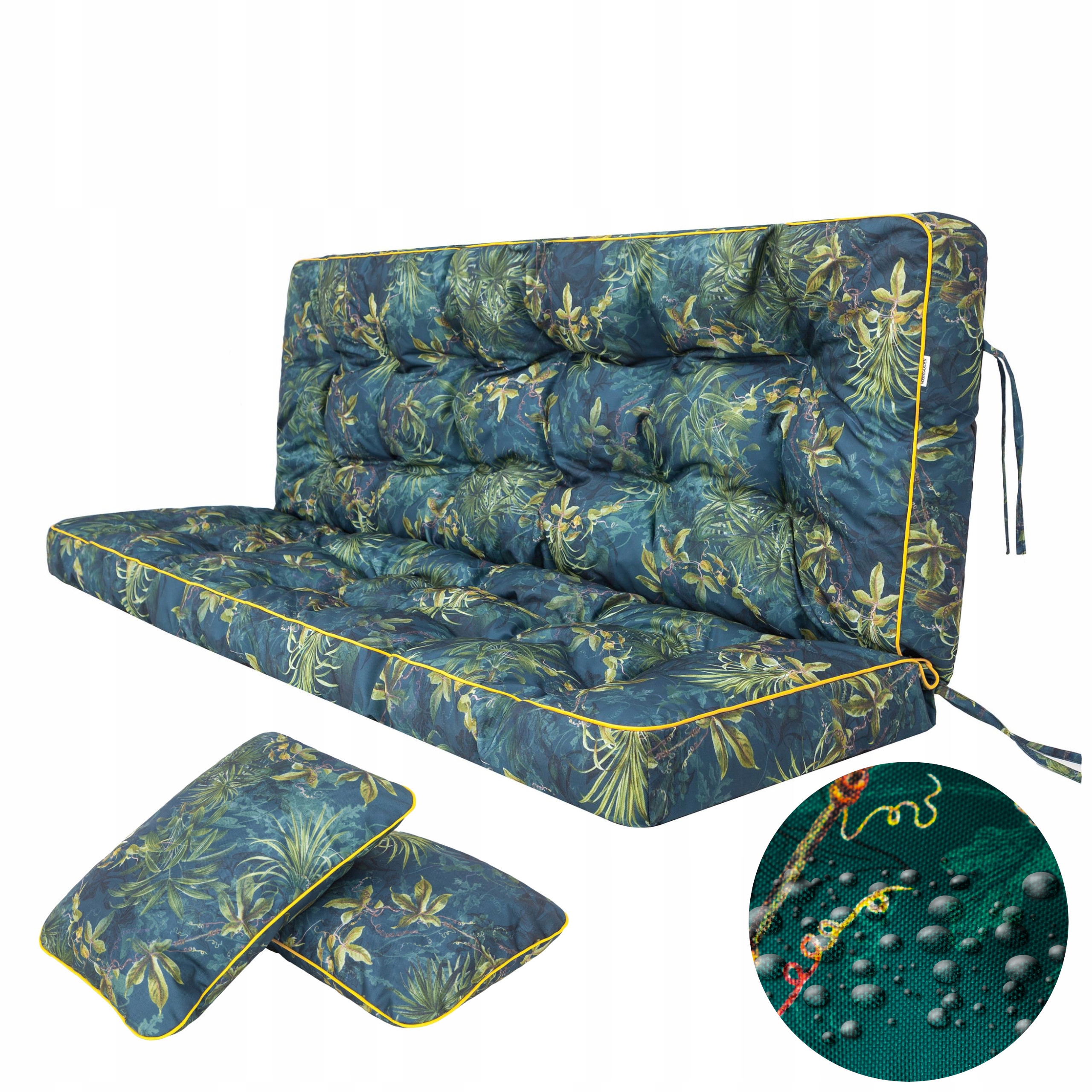 Vankúš na hojdačku Vankúš na záhradnú lavičku Vodotesný 150 cm 2 vankúše