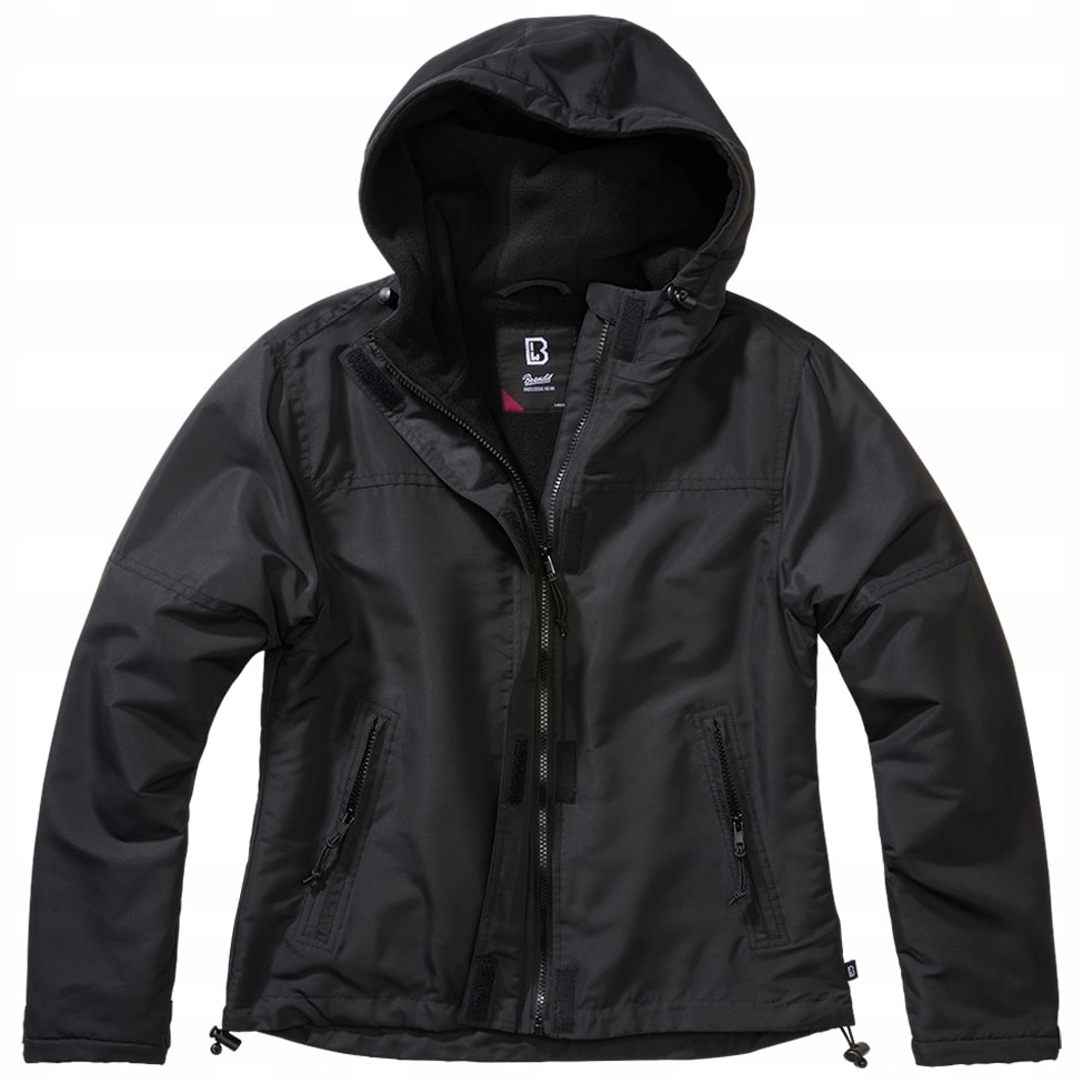 Dámská bunda Brandit Windbreaker Frontzip s kapucí černá L